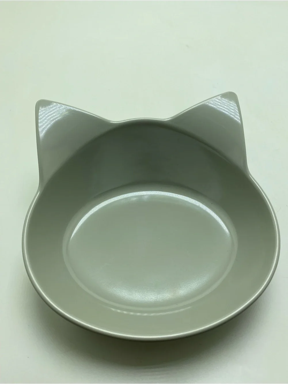 Gray Melamine Elevated Cat Dish